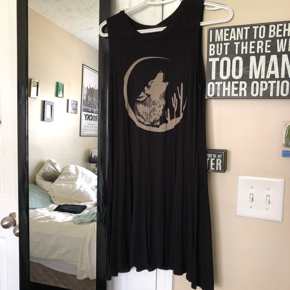 Black wolf dress